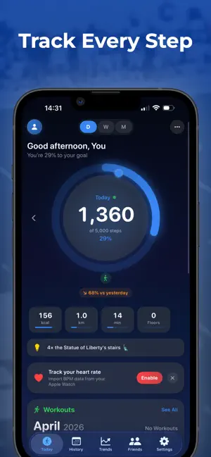 Steps - Pedometer & Fit screenshot 1