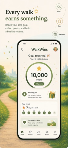 WalkWins - Walking Motivation screenshot