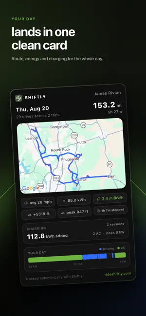 Shiftly for Rivian - Drive Log screenshot 2