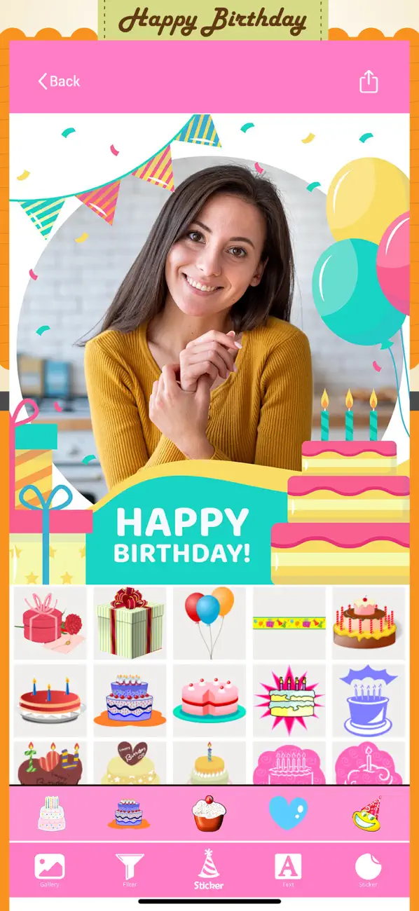 Screenshot #1 pour Birthday Vibes: CakePop Camera