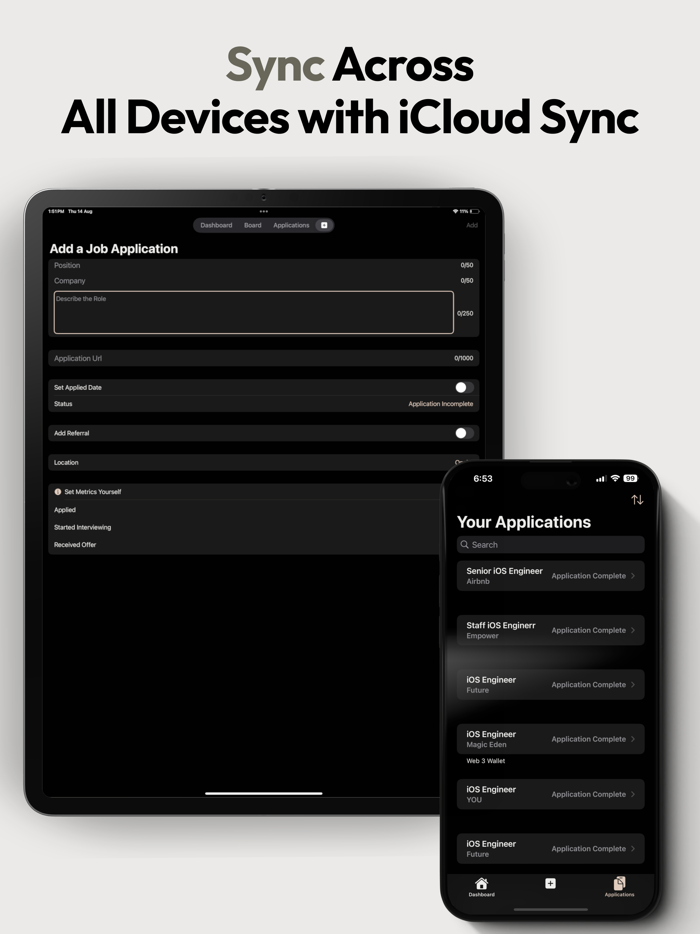 Jobs Tracker Organize Apps