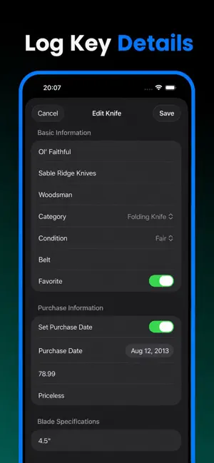 Scales: Knife Tracker screenshot 4