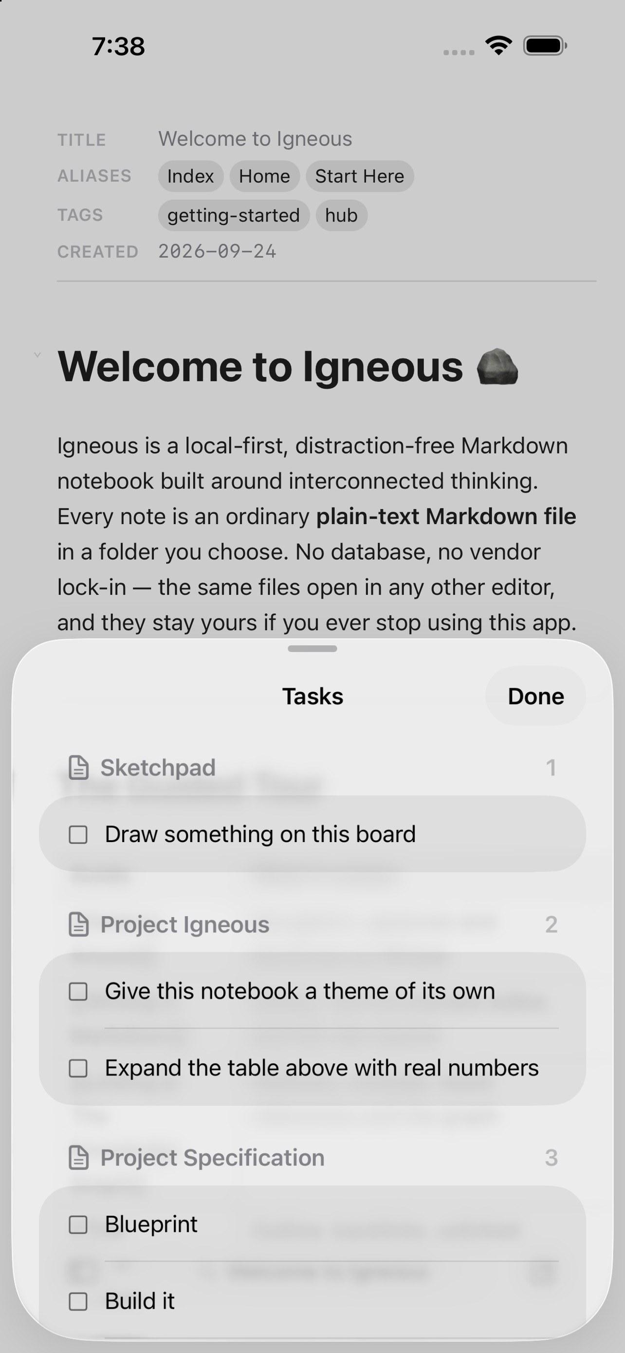 Screenshot 10 of Igneous: Markdown Notes
