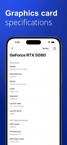 PC Tracker - CPUs & GPUs Specs screenshot