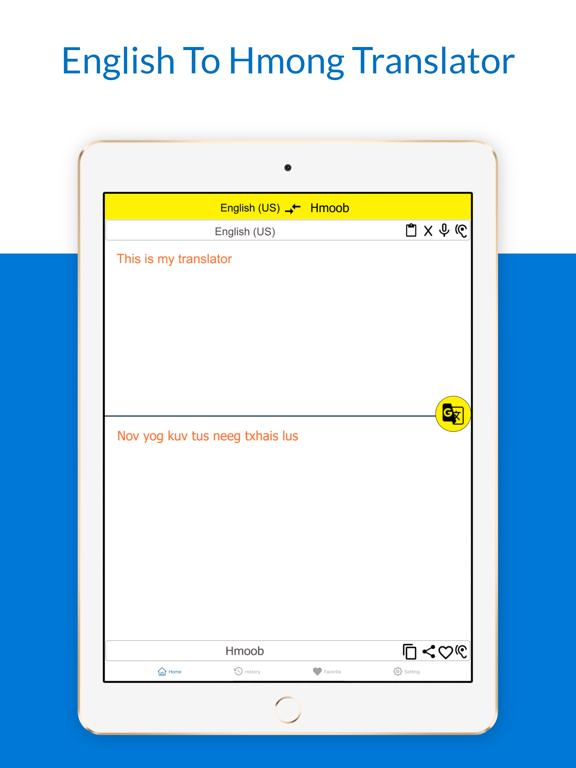 English To Hmong Translation iPad screenshot
