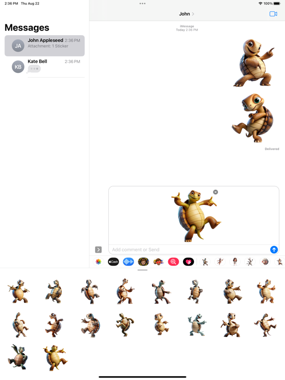 Screenshot #6 pour Dancing Tortoise Stickers