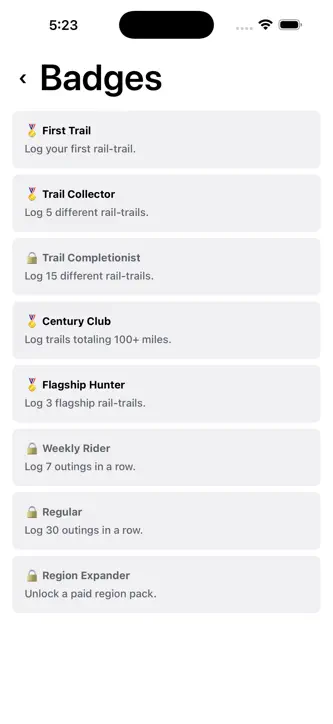 Rail Trail: Hike & Bike Log screenshot 4