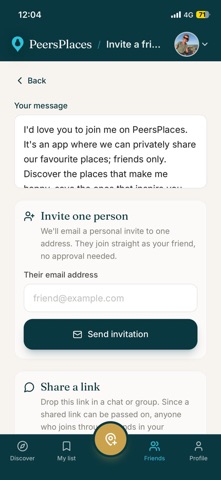 PeersPlaces screenshot