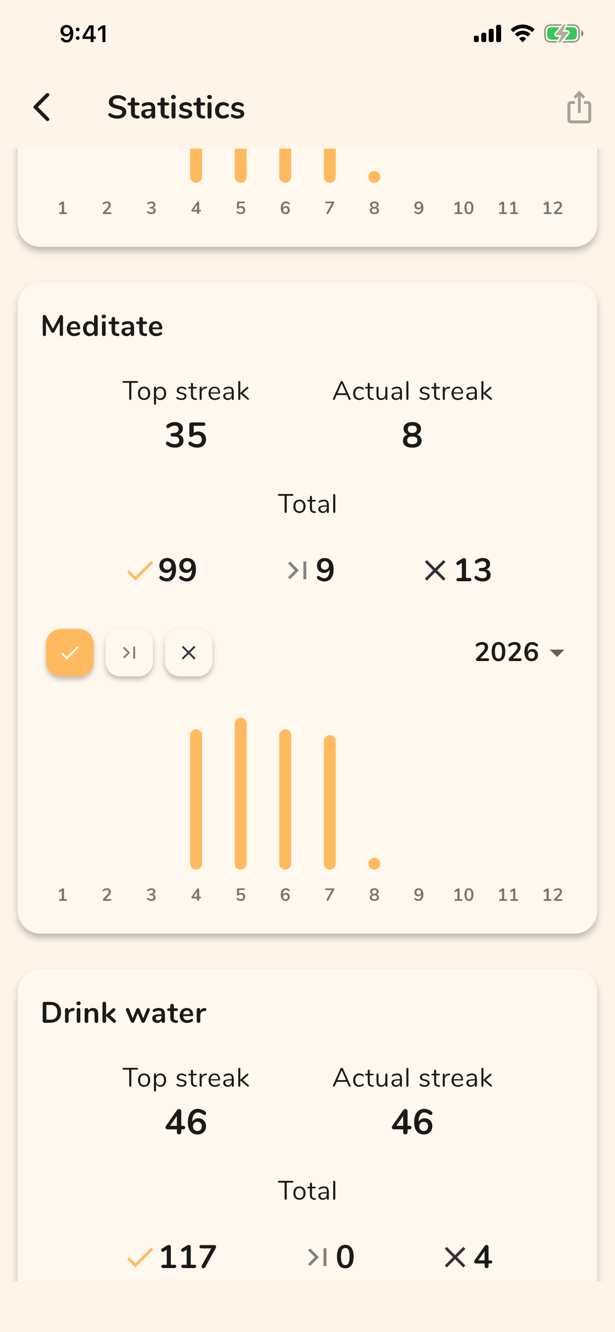 Yes Habit-habit tracker,goals screenshot 5