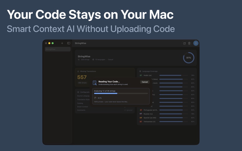 #3. StringWise Localizer for Xcode (macOS) De: Kornel Varga