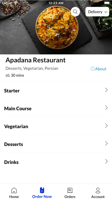 Apadana Restaurant Screenshot