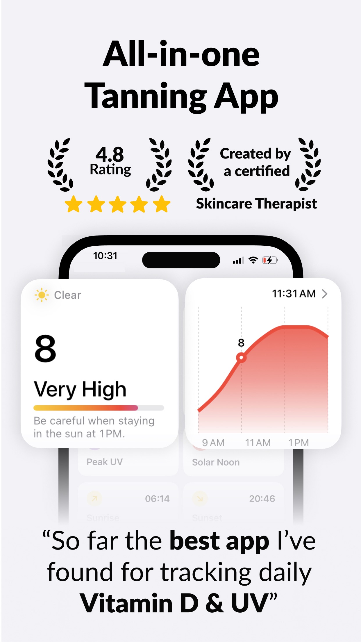 UV Index & Tanning - SunSafe screenshot 1