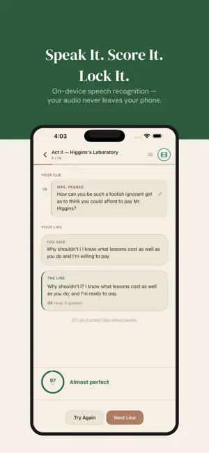 Cue Line: Actor Line Learning screenshot 2