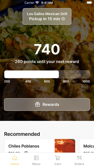 Los Gallos Mexican Grill app screenshot
