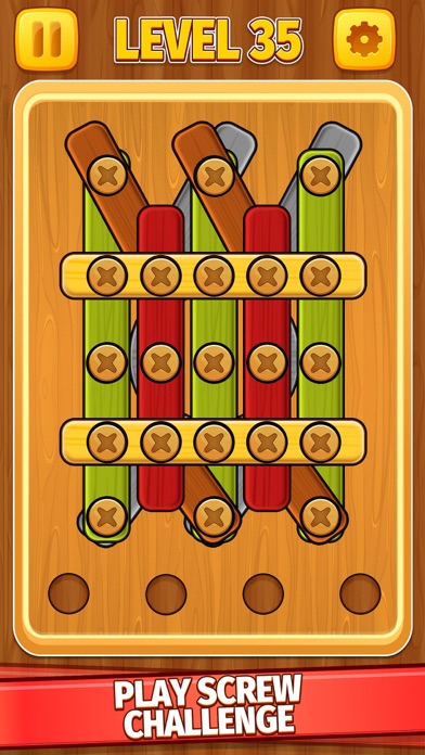 Wood Nuts & Bolts Screw Puzzle Screenshot