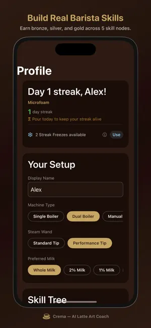 Crema — AI Latte Art Coach screenshot 4