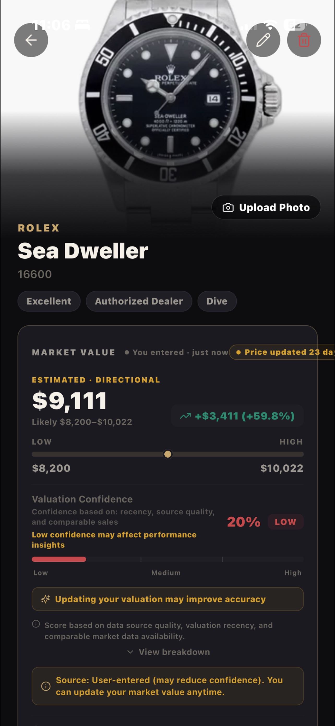 Screenshot 2 of ChronoVault Watch Portfolio