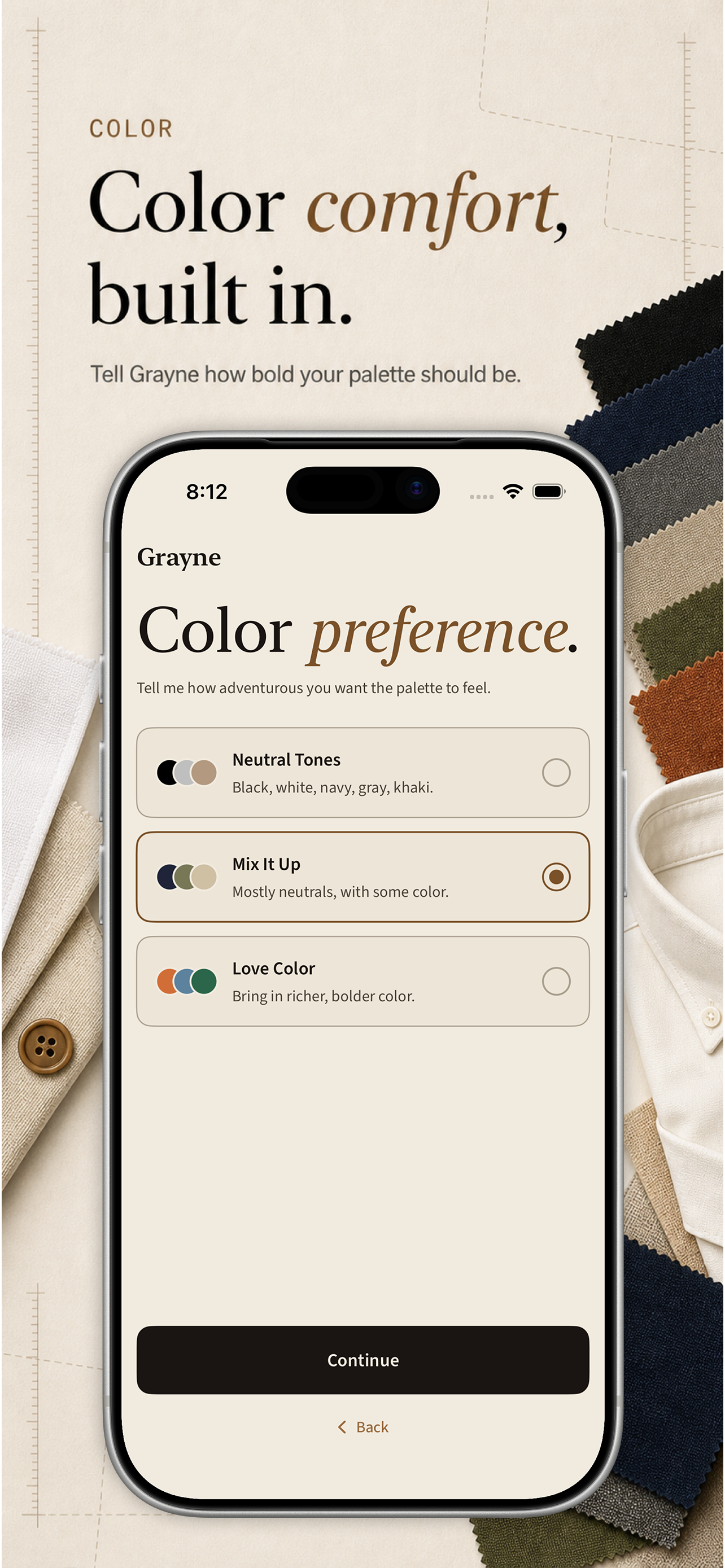 Grayne: Men's Outfit Planner