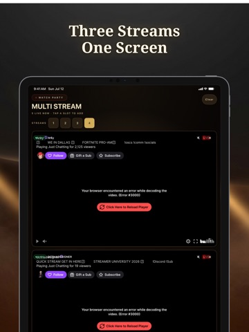 Streamer University 2026 iPad screenshot