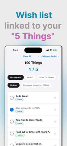 5 Things: Life Goal, Wishlist screenshot 4