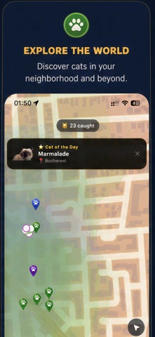 Catch Cats & Identify: Meowdex iPhone screenshot