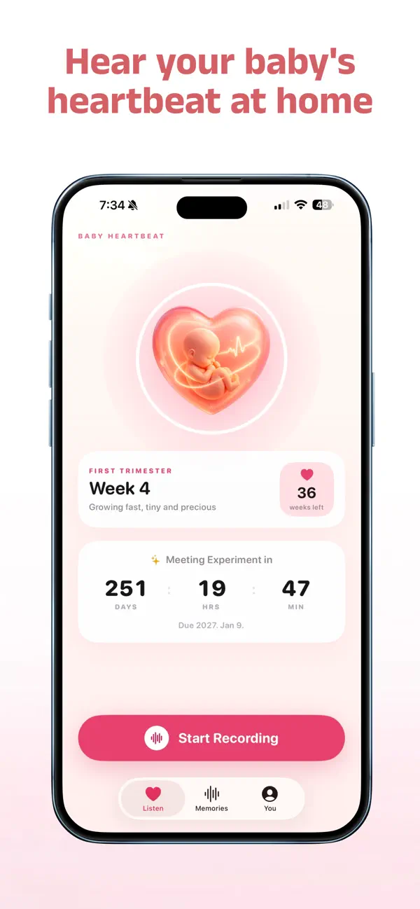 Screenshot #1 pour Baby Heartbeat Monitor - Lulla
