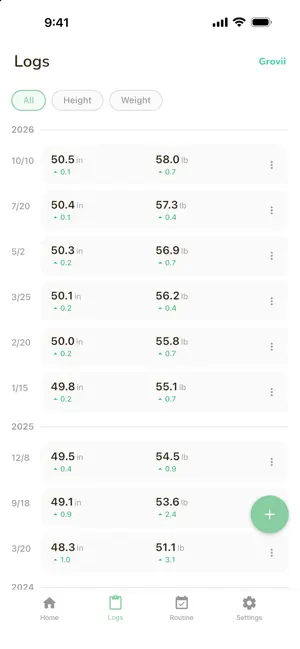 Grovii: Child Growth Tracker screenshot 4