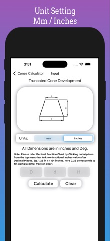 Cones Calculator iPhone screenshot
