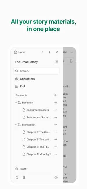 Novela: Writing app for novels screenshot 3