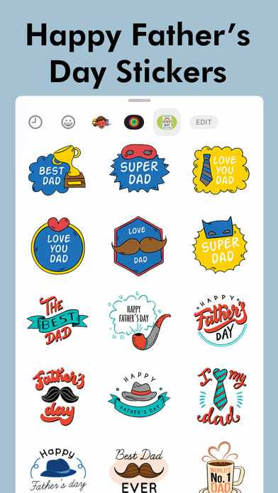 Screenshot #2 pour Happy Father's Day Sticker Set