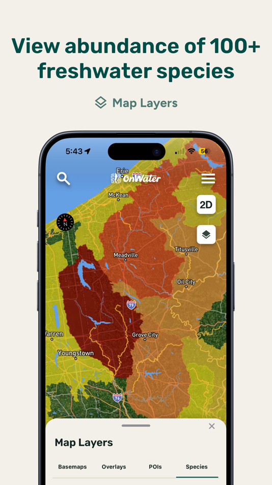 #5. onWater Fish Maps & Forecast (iOS) 由: OnWater, LLC