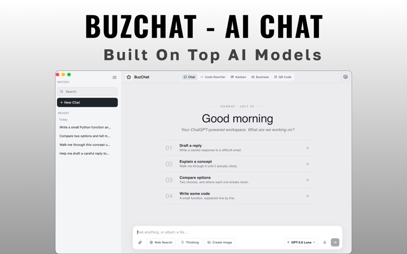 BuzChat - AI Business Chat iPhone screenshot