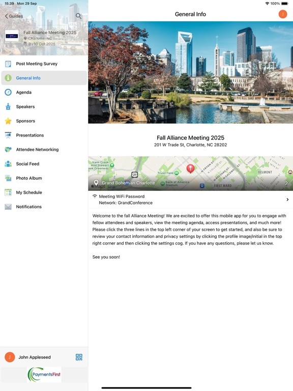 Nacha Events iPad screenshot 1 - Business app