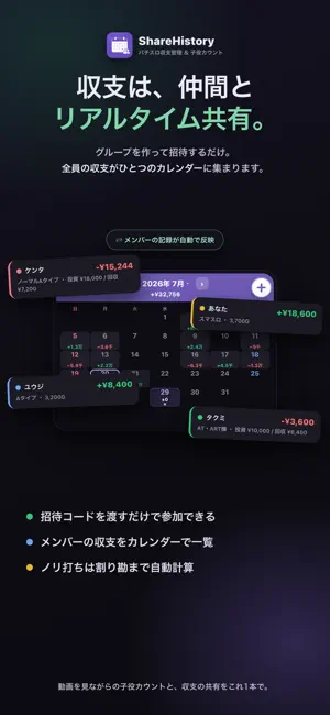 パチスロ収支表 子役カウンター 共有ShareHistory screenshot 2
