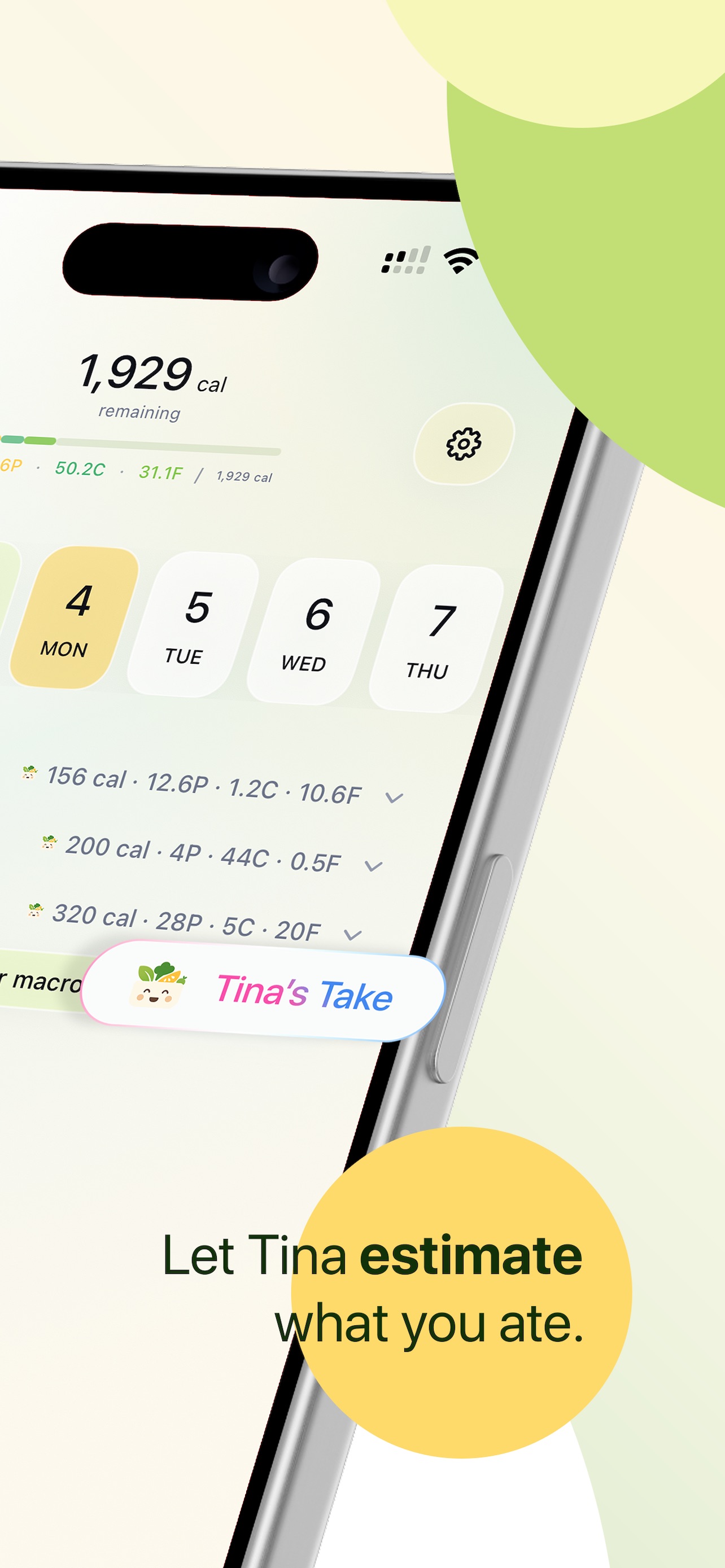 Tina - Calorie Tracker screenshot 3