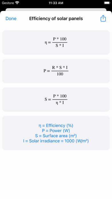 Photovoltaic Calculations Screenshot