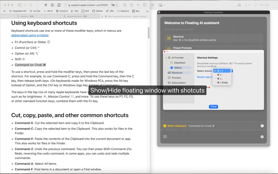 #5. Floating AI assistant (macOS) Podle: 斐 王