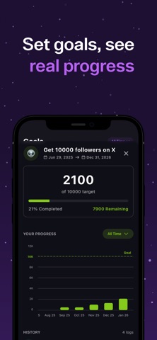 Goal & Habit Tracker: Stellar screenshot