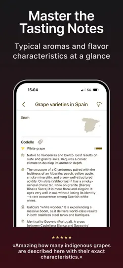 Captura de pantalla de Guía: Perfiles De Vino Y Cepas en iPhone 3