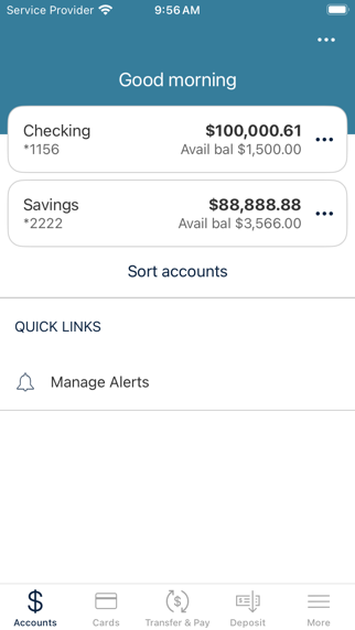 MV Bank Mobile Banking Screenshot