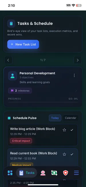 AchieveAI: Life OS screenshot 1