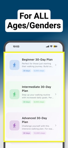 Walk Fit Daily Walking Plan iPhone screenshot