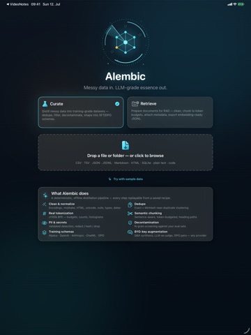 Alembic: Data Distiller iPad screenshot