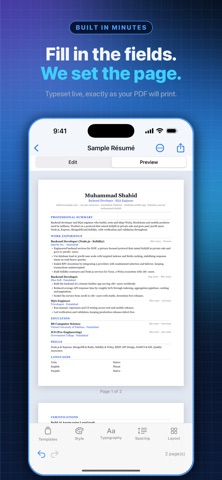 Resume Builder – CV Maker AI Screenshot 1 of 7