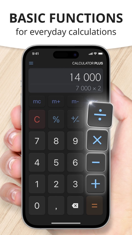 #2. Calculator Plus with History (iOS) От: DigitAlchemy LLC