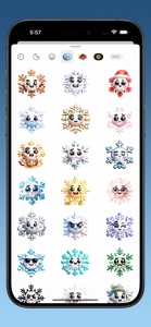 Ted Snowflake Stickers screenshot #1 for iPhone