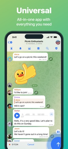 iMe: Telegram AI Messenger iPhone screenshot
