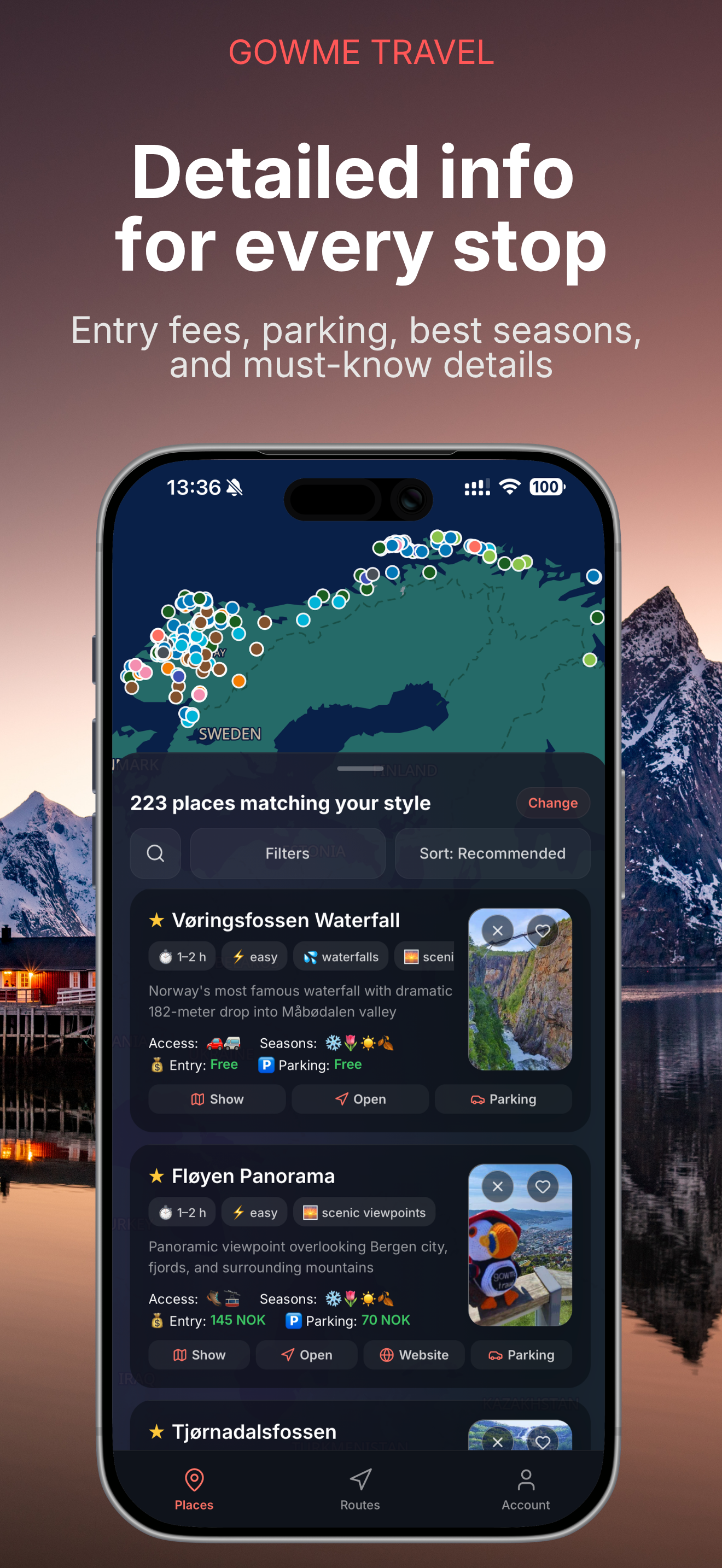 Gowme - Norway Travel Planner screenshot 4