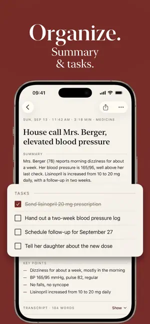 Dictation & Notes – Vermerk screenshot 2