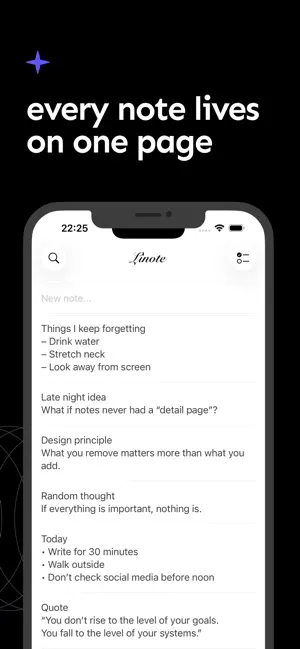 Linote: One-page notes screenshot 1